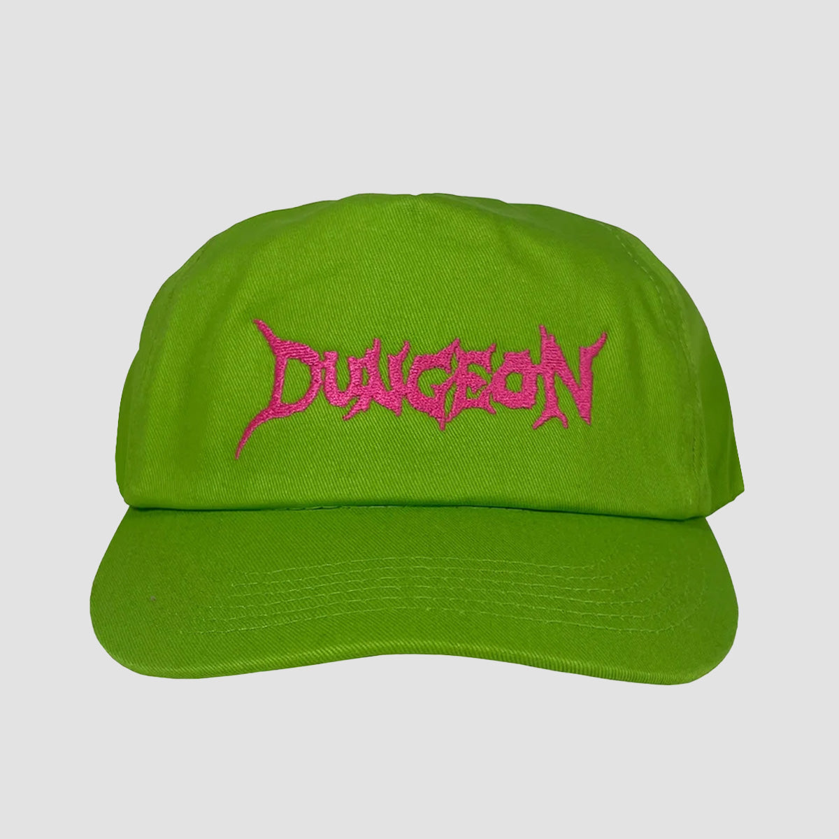 Dungeon Logo Twill Canvas Cap Kermit Lime/Neon Pink