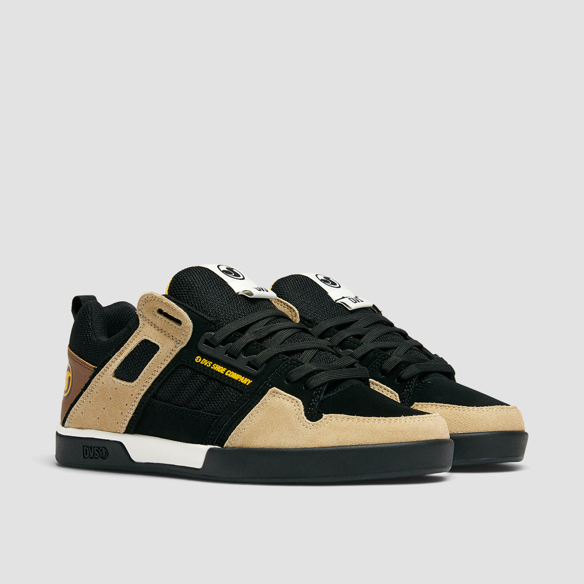 DVS Comanche 2.0+ Shoes - Black/Tan/Yellow Suede