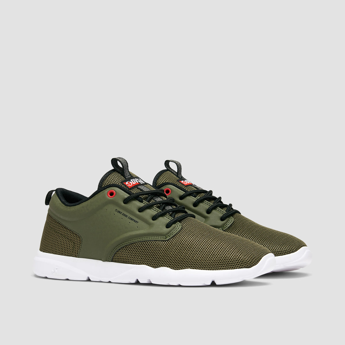 DVS Premier 2.0+ Shoes - Olive Mesh/Fiery Red