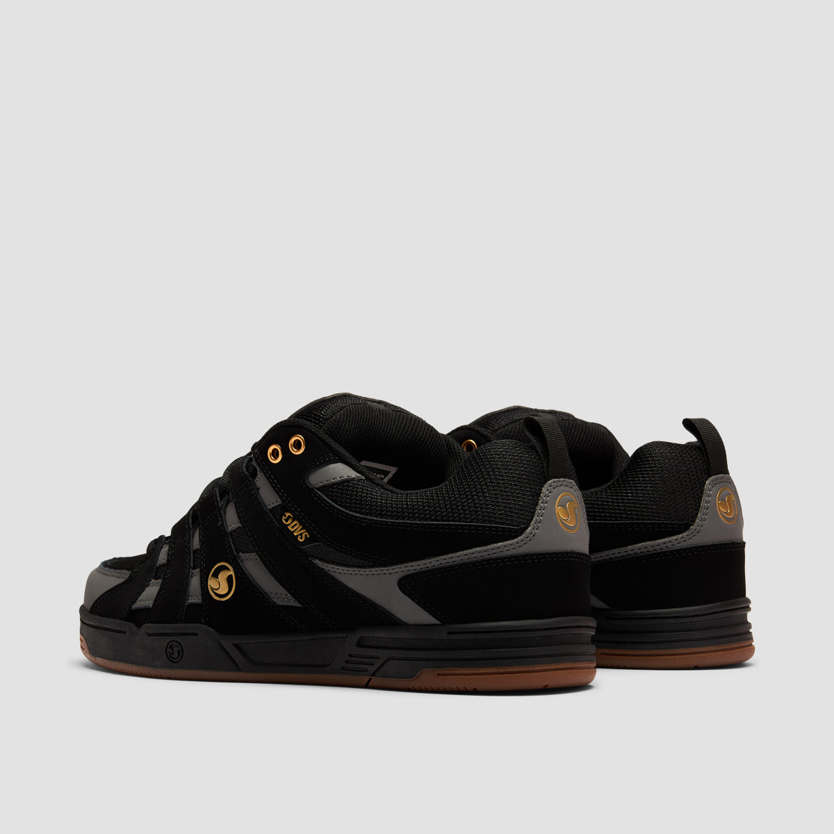 DVS Primo Shoes - Black/Charcoal/Gold Nubuck