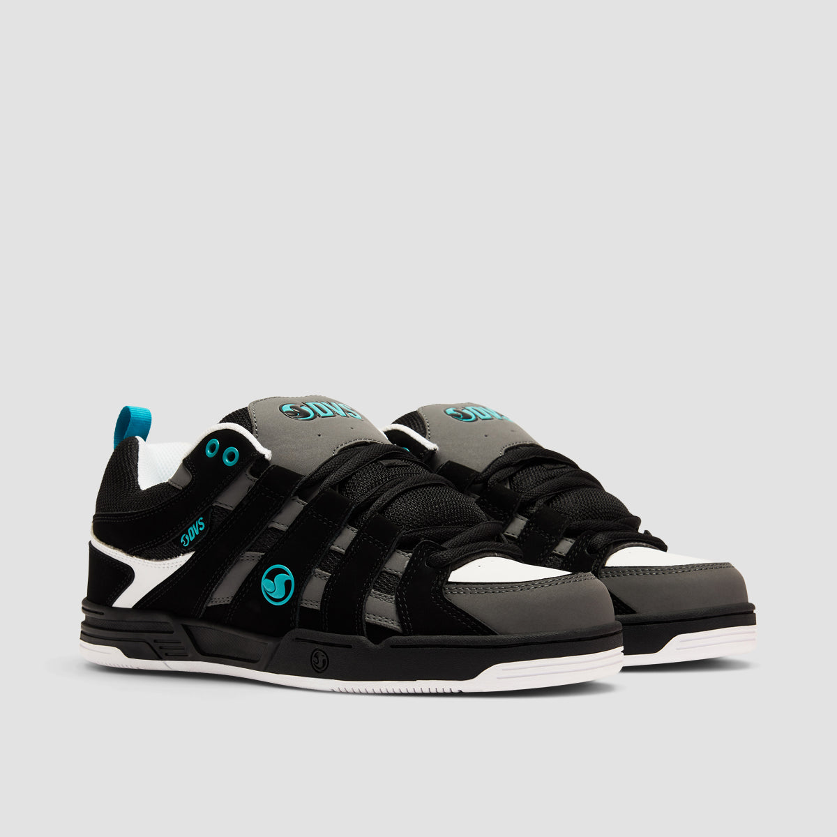 DVS Primo Shoes - Black/Charcoal/Turquois Nubuck