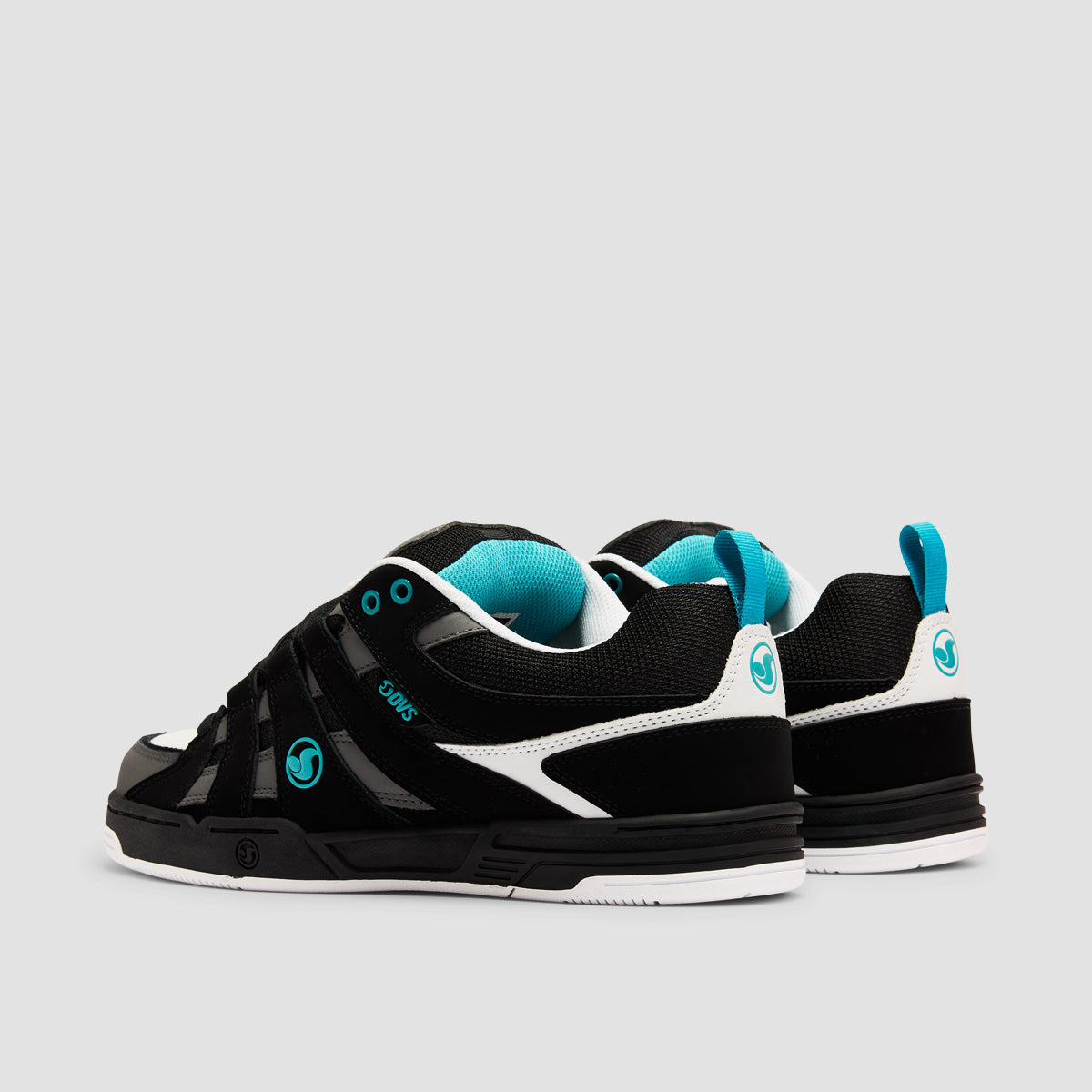 DVS Primo Shoes - Black/Charcoal/Turquois Nubuck