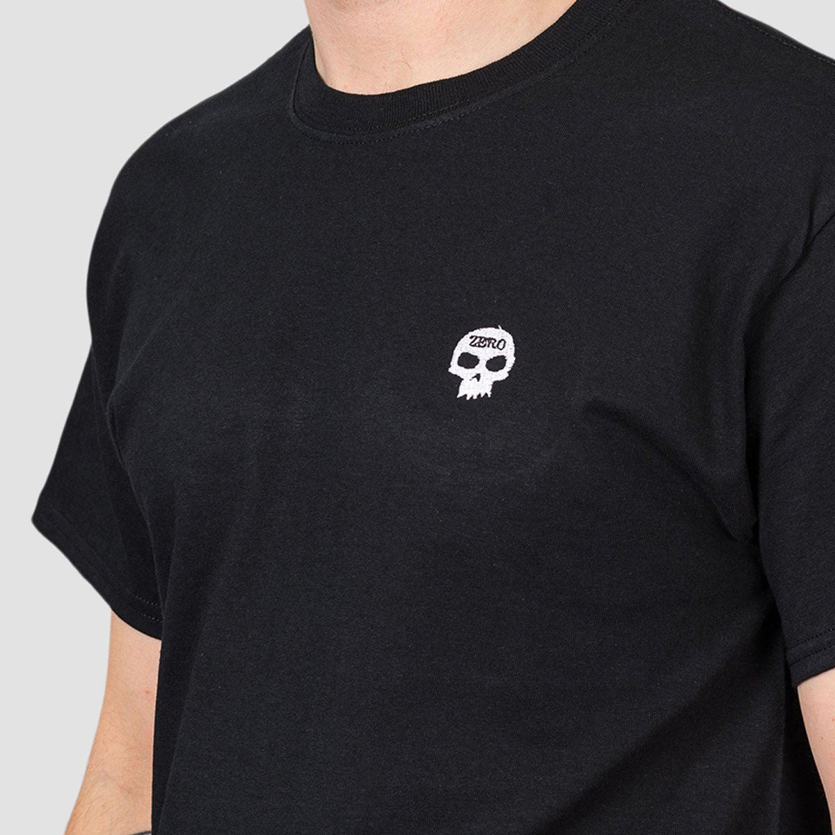 Zero Single Skull Embroidered T-Shirt Black