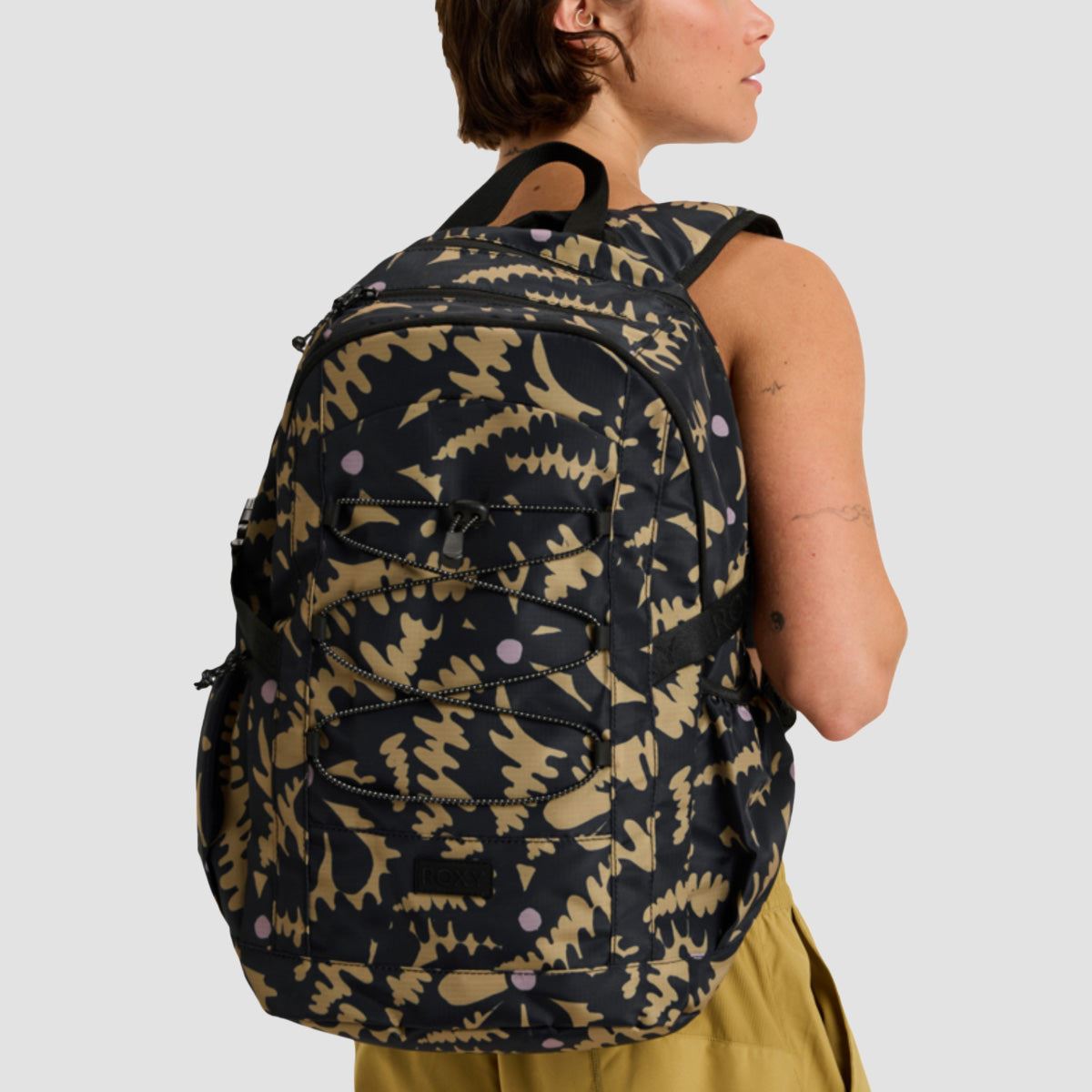 Roxy Jayjay Active 21.15L Backpack Anthracite Big Flowers - Womens