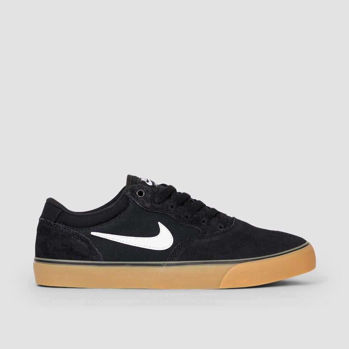 Nike SB Chron 2 Shoes - Black/White/Black/Gum Light Brown