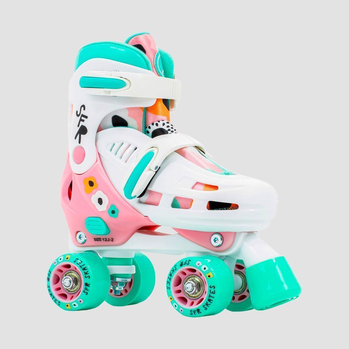 SFR Storm V Adjustable Quad Skates Flower - Kids