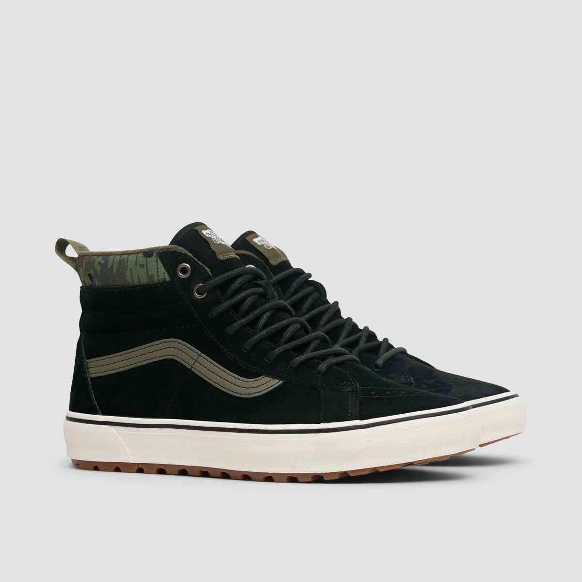 Vans SK8-Hi MTE-1 High Top Shoes - Rain Camo Black/Marshmallow