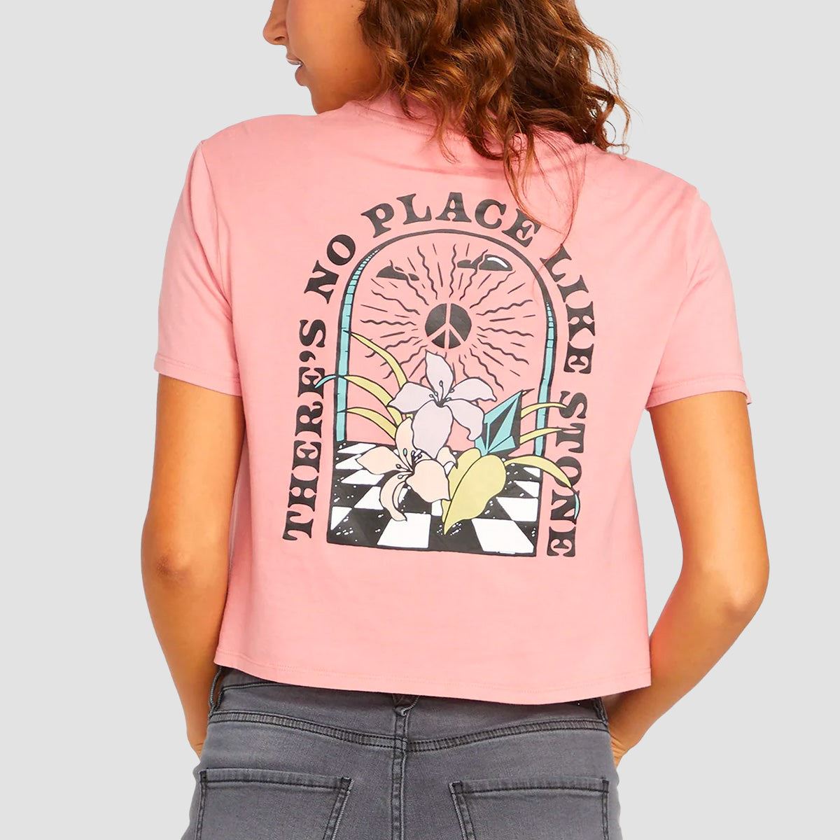 Volcom Pocket Dial T-Shirt Desert Pink - Womens