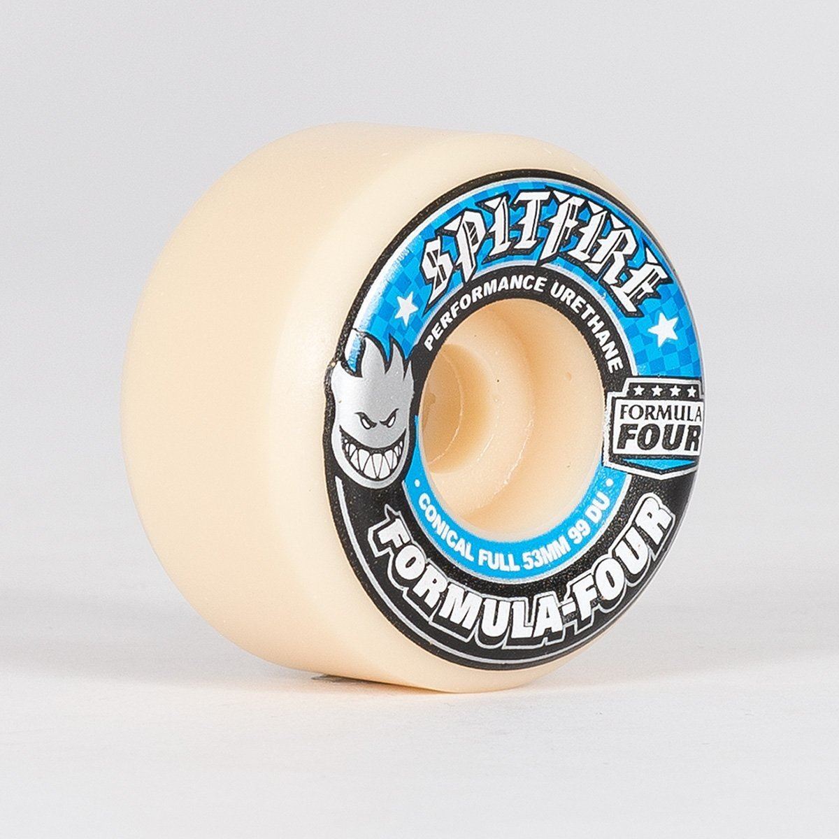 Spitfire Formula Four Conical 99du Skateboard Wheels Natural/Blue 53mm