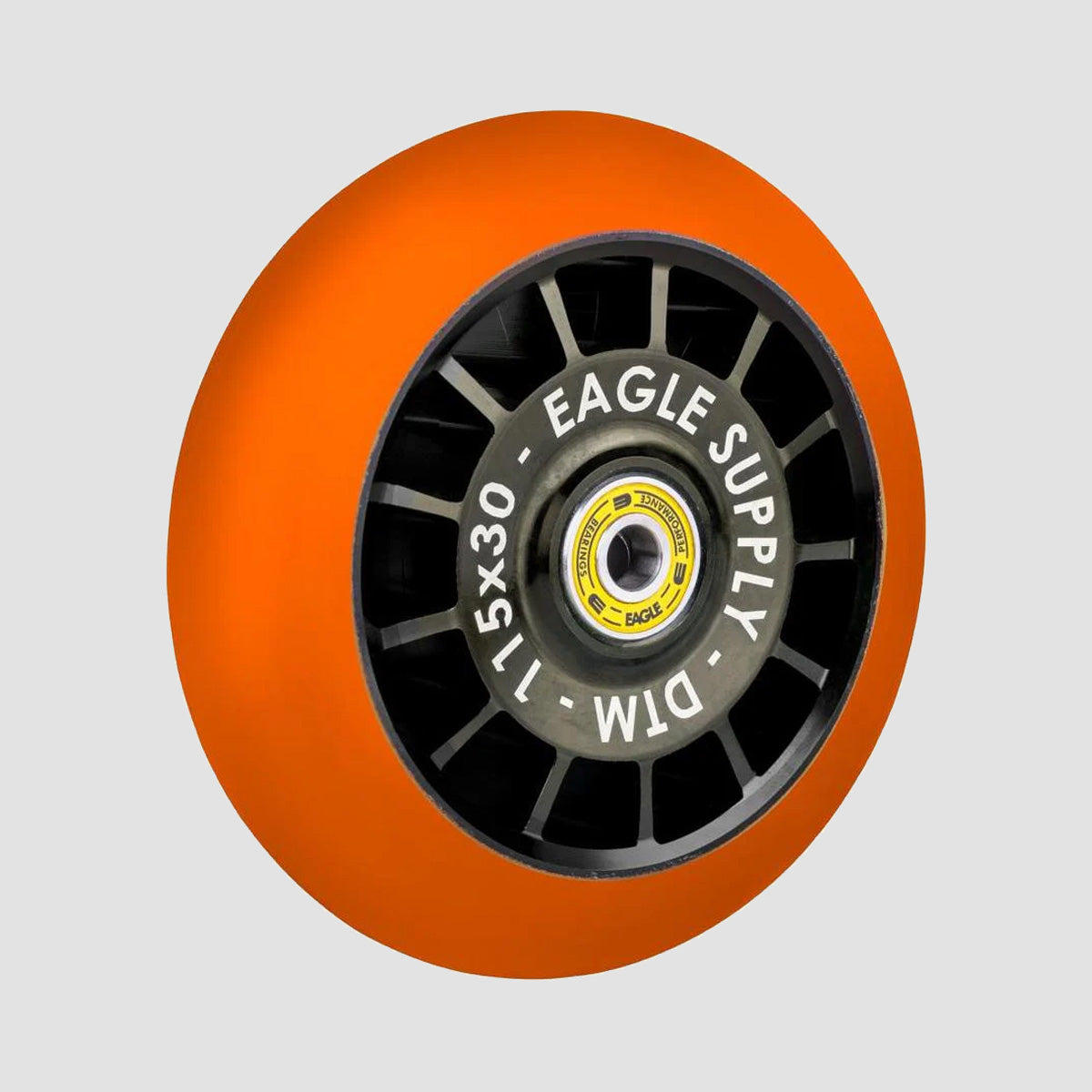 Eagle Supply Radix DTM Hollowtech Medium Scooter Wheel x1 Black/Orange 115mm