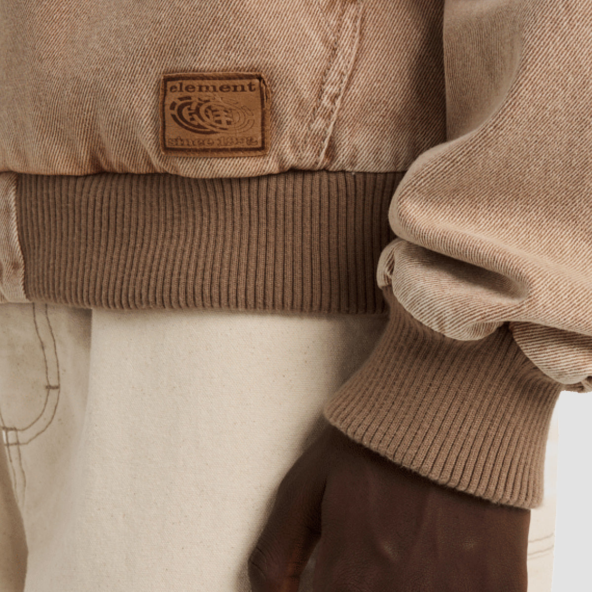 Element Dulcey Low Tide Denim Jacket Beige Tint Wash