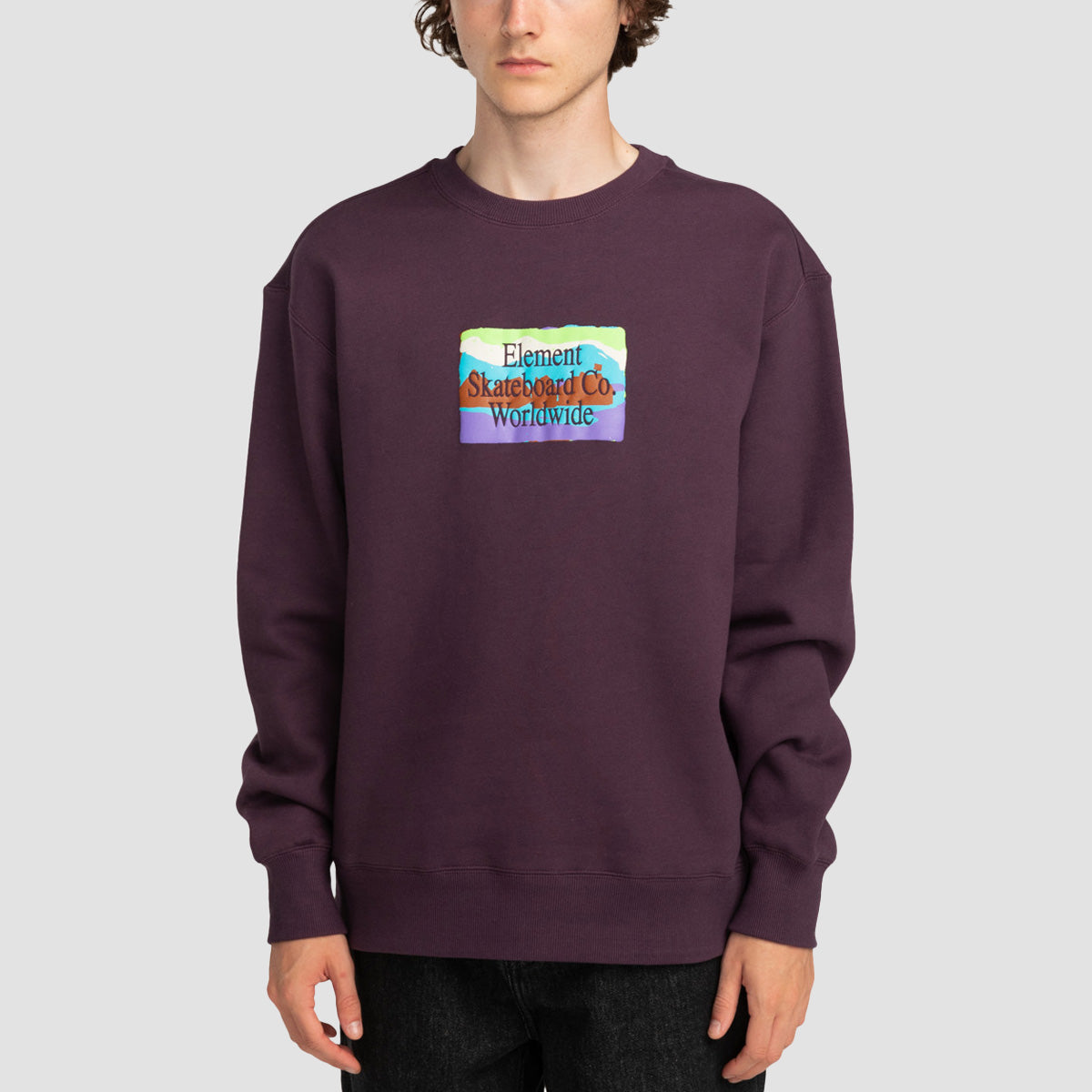 Element From Here Crew Sweatshirt Plum Perfect