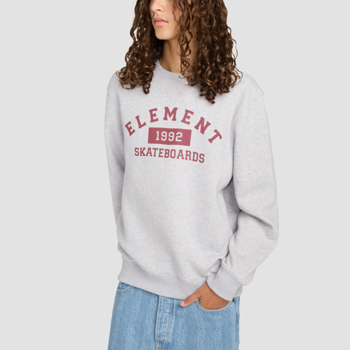 Element Home Team Crew Sweatshirt Mid Grey Heather