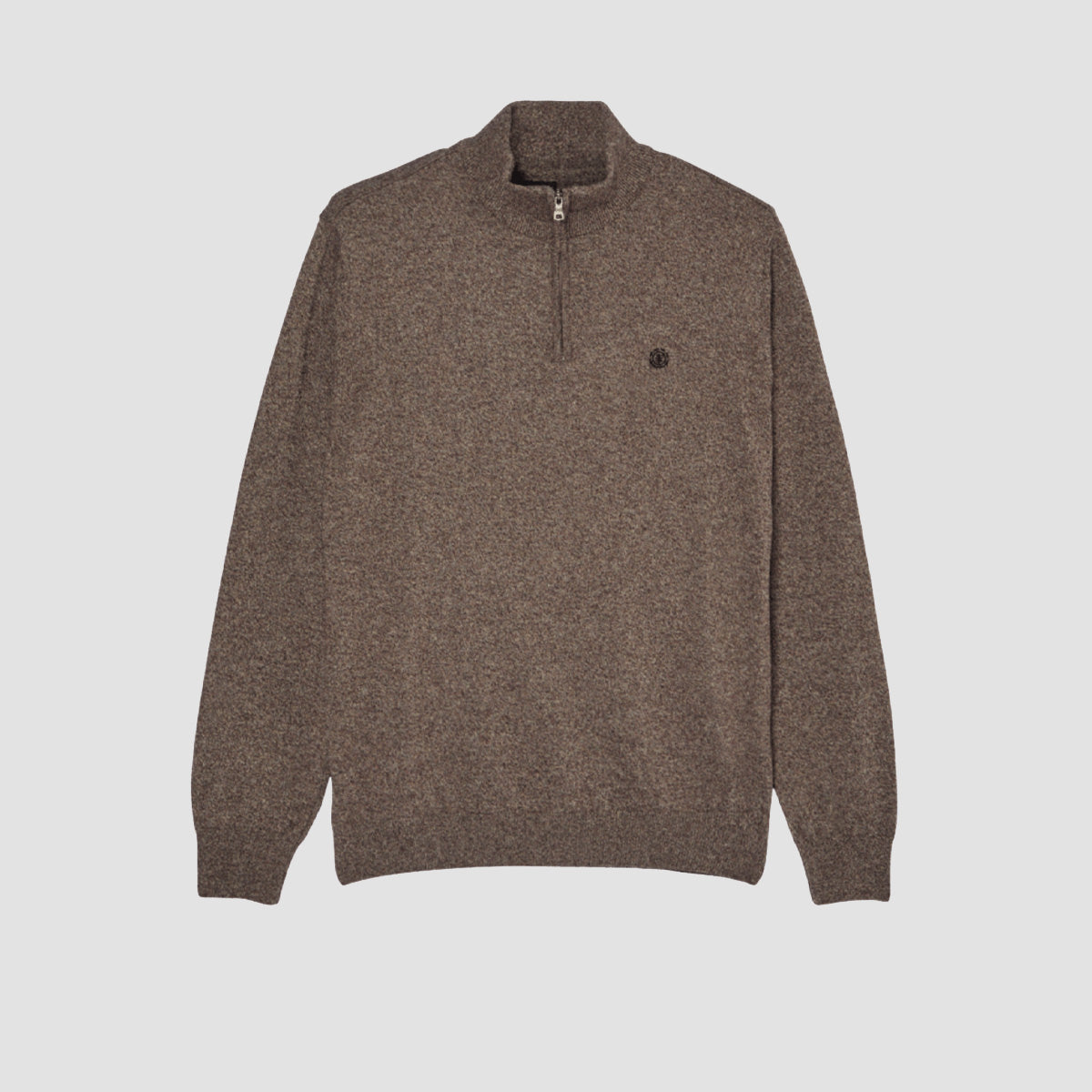 Element Icon Embroidery 1/4 Zip Jumper Bronze Heather