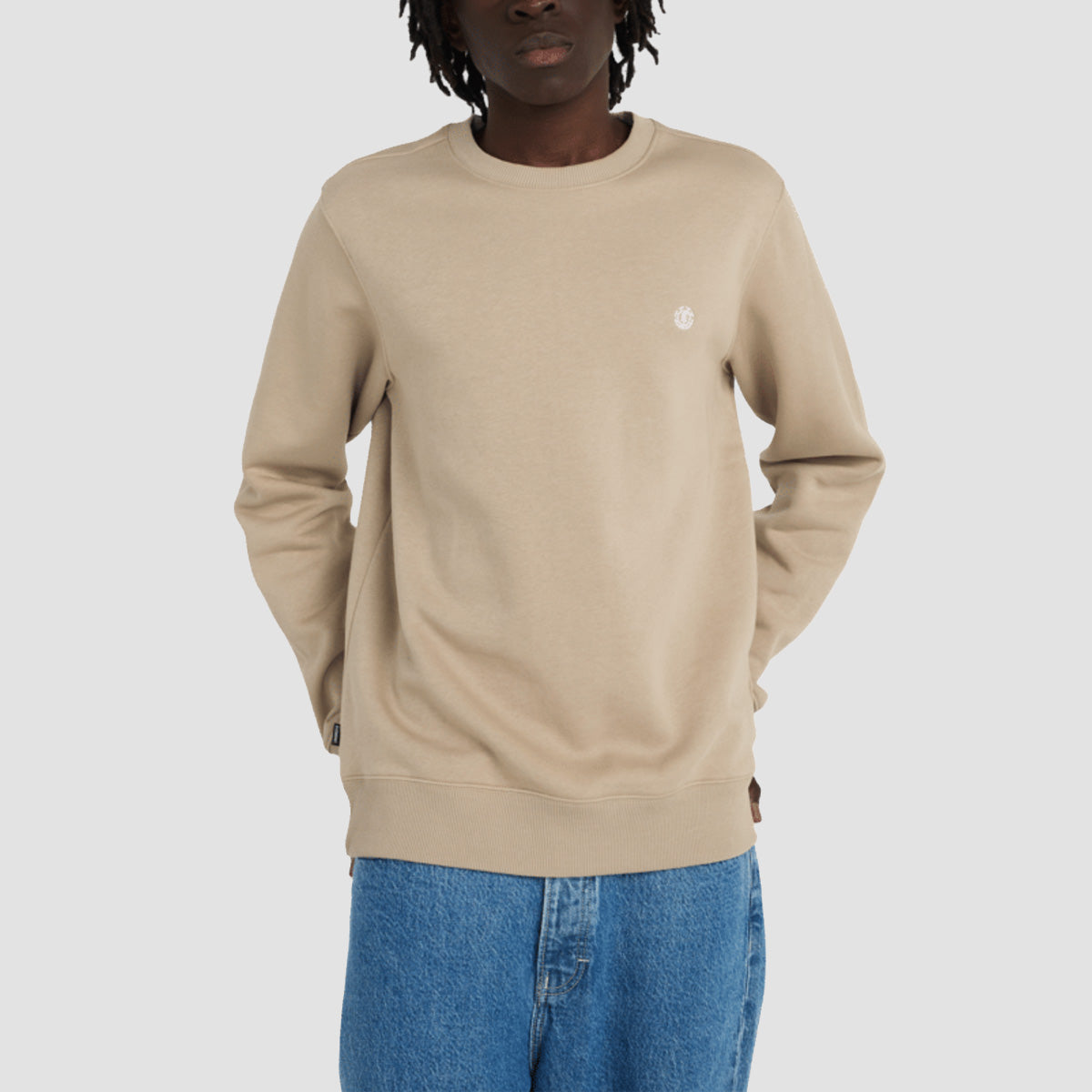 Element Icon Embroidery Crew Sweatshirt Aluminum