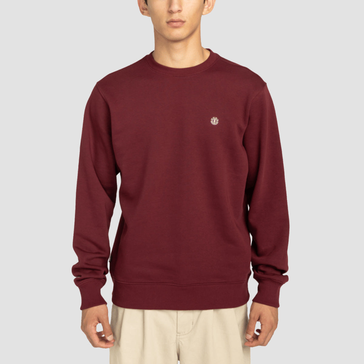 Element Icon Embroidery Crew Sweatshirt Zinfandel