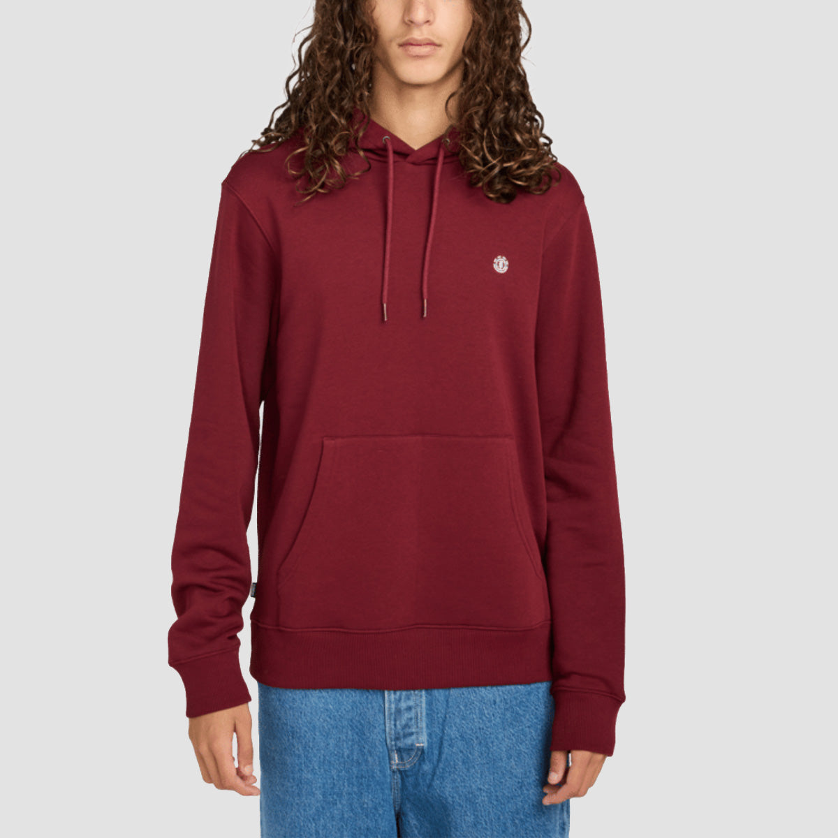 Element Icon Embroidery Pullover Hoodie Zinfandel