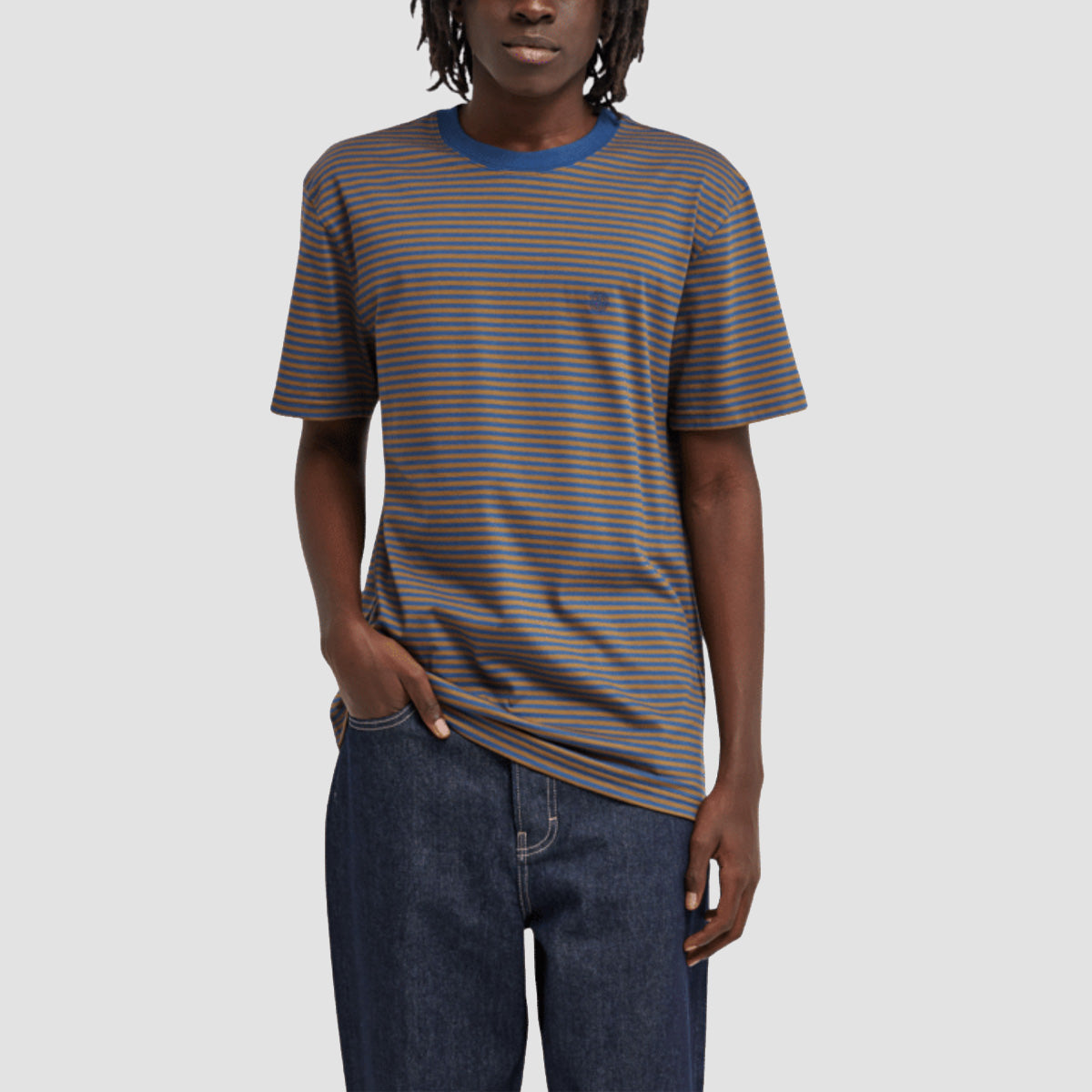 Element Icon Embroidery T-Shirt Dark Denim/Sepia