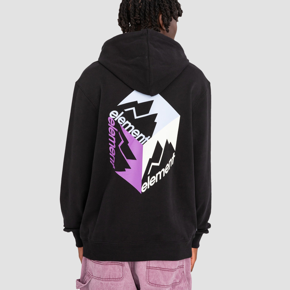 Element Joint Cube Pullover Hoodie Flint Black