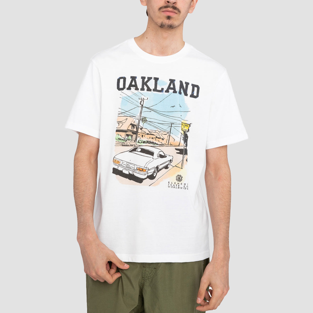 Element Oakland Worldwide T-Shirt Optic White