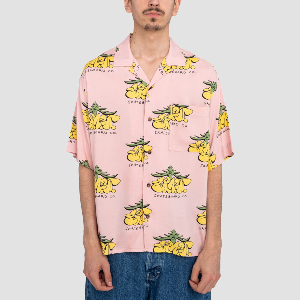 Element Resort Short Sleeve Shirt Woods Pink