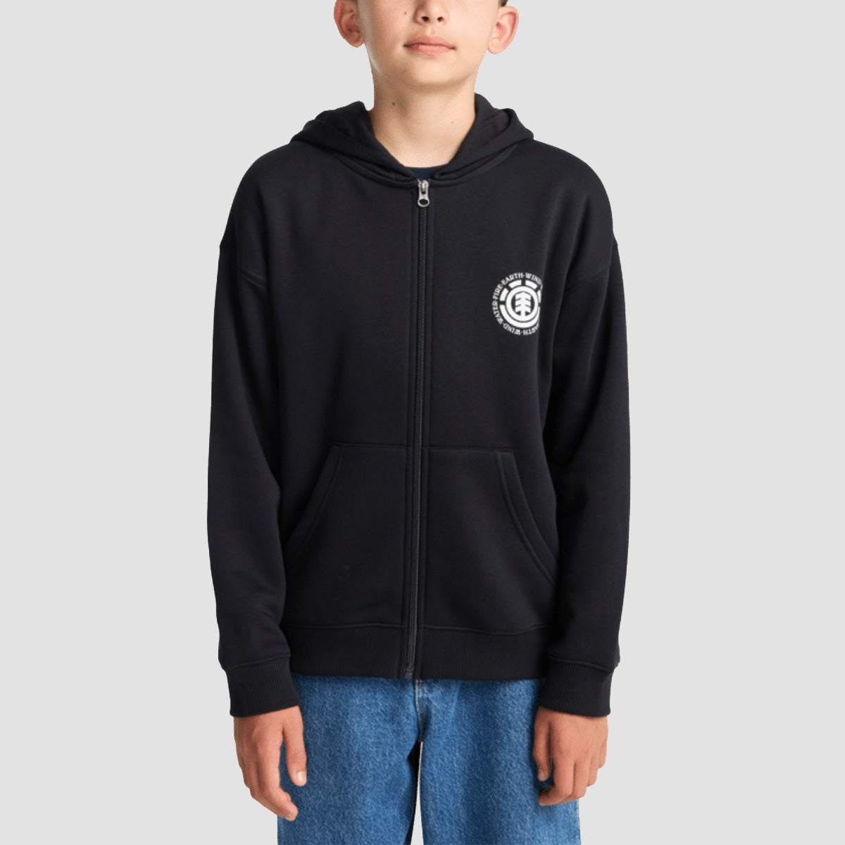 Element Seal BP Zip Hoodie Flint Black - Kids