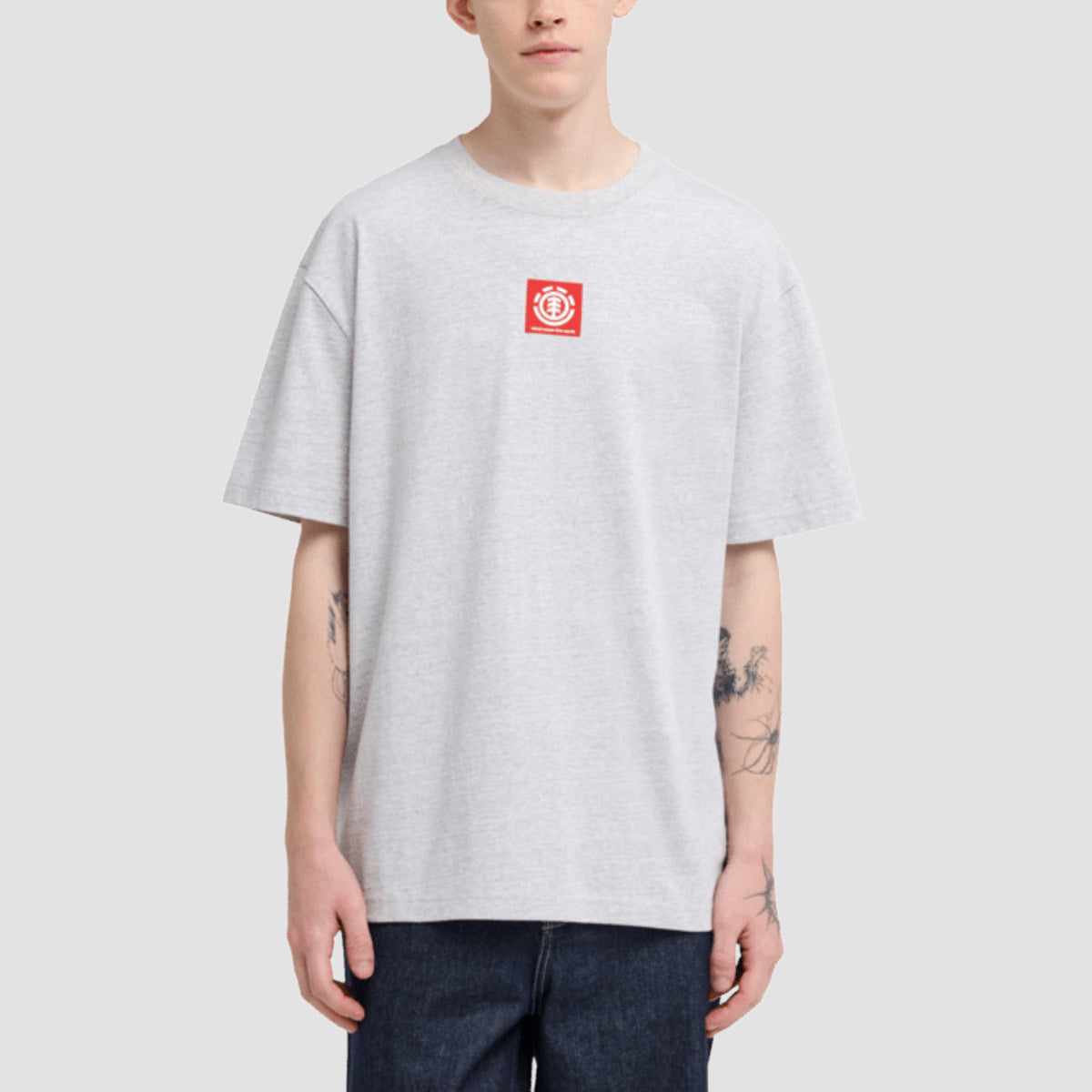 Element Square Logo T-Shirt Mid Grey Heather