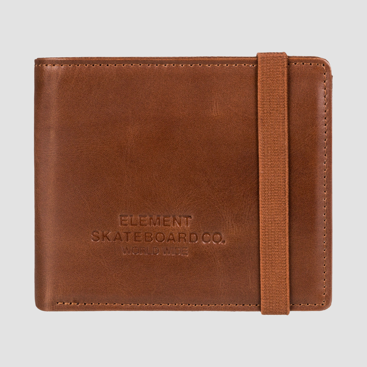 Element Strapper Leather Wallet Brown