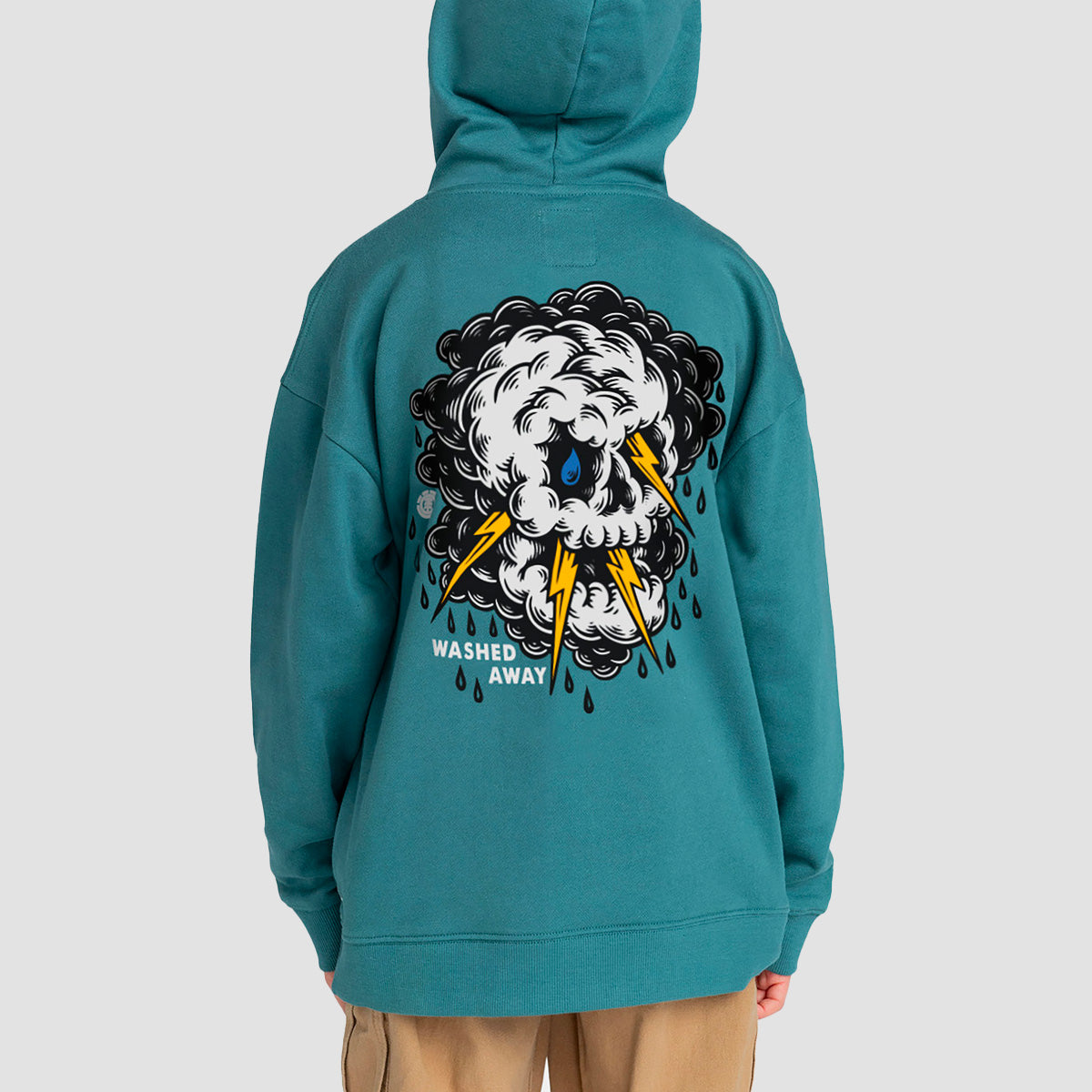 Element X Timber Angry Clouds Pullover Hoodie North Atlantic - Kids