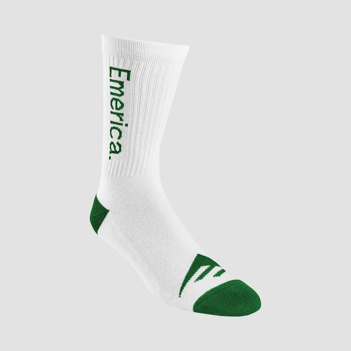 Emerica Pure Crew Socks White/Green