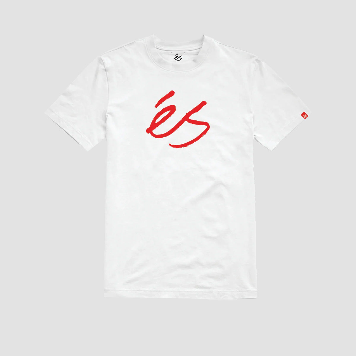eS Script T-Shirt White/Red