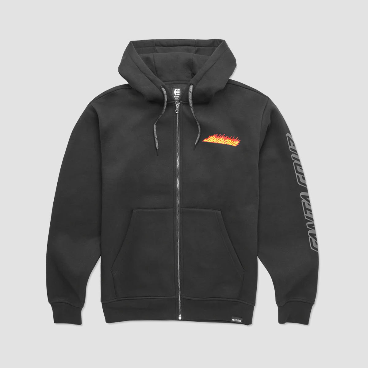 Etnies X Santa Cruz Flame Tech Pullover Hoodie Black