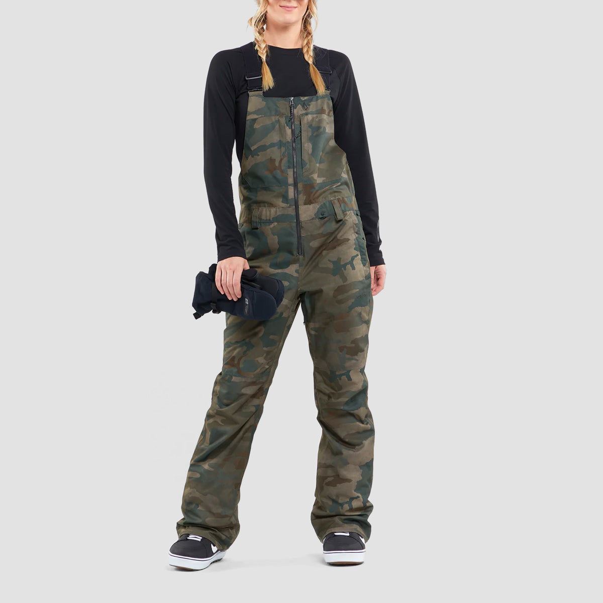 Volcom Swift Bib Snow Pants Cloudwash Camo - Womens