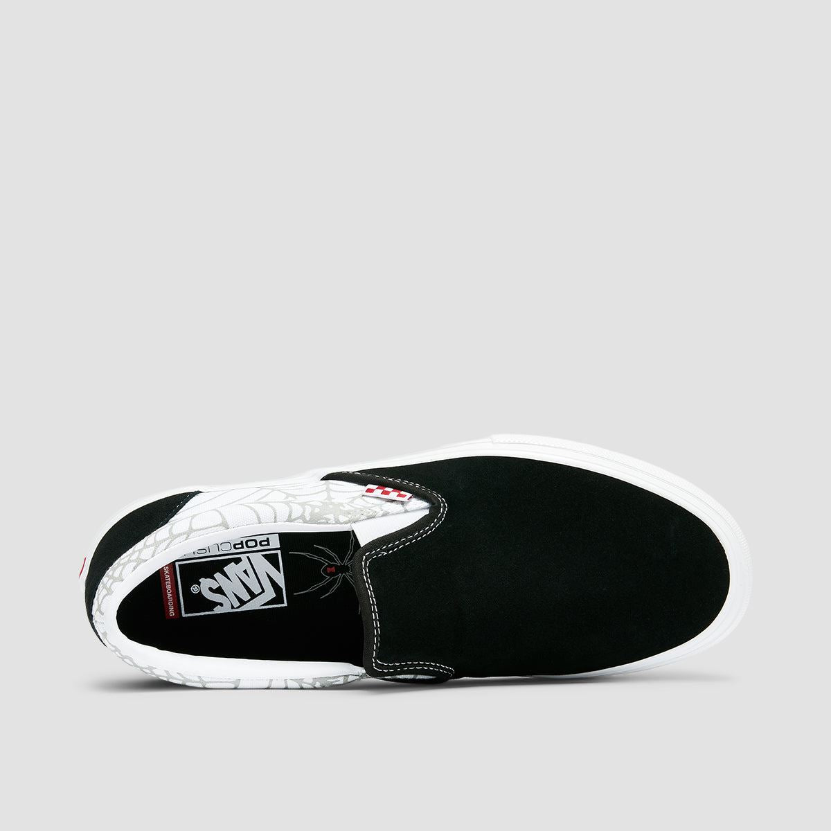 Vans Skate Slip-On Shoes - Black Widow Spider Black/White/Red