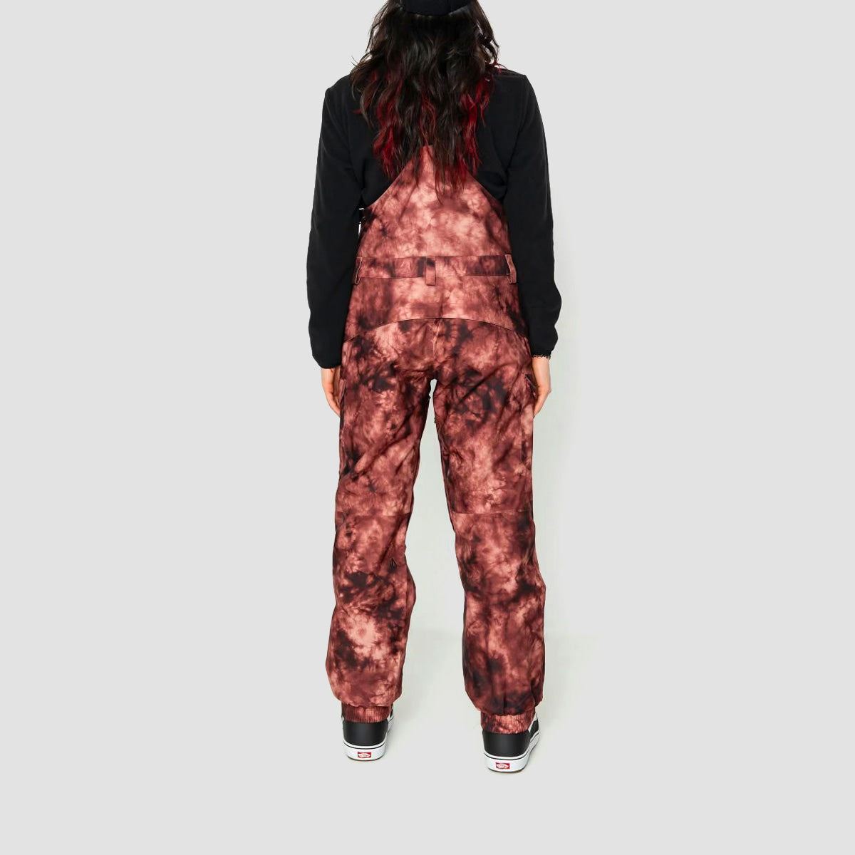 Volcom Creston 3D Stretch Bib Snow Pants Pink Salt Wash - Womens