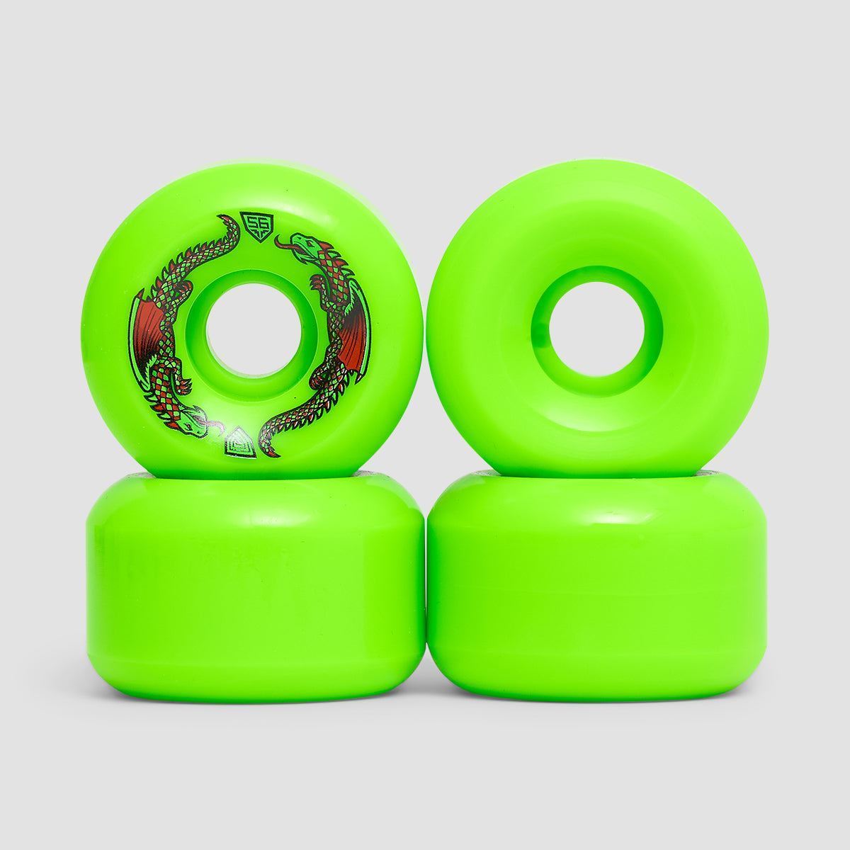 Powell Peralta Dragon Formula 93A Skateboard Wheels Green 56x36mm