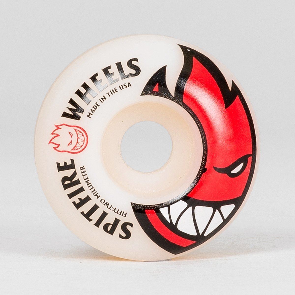 Spitfire Bighead Skateboard Wheels White/Red 52mm