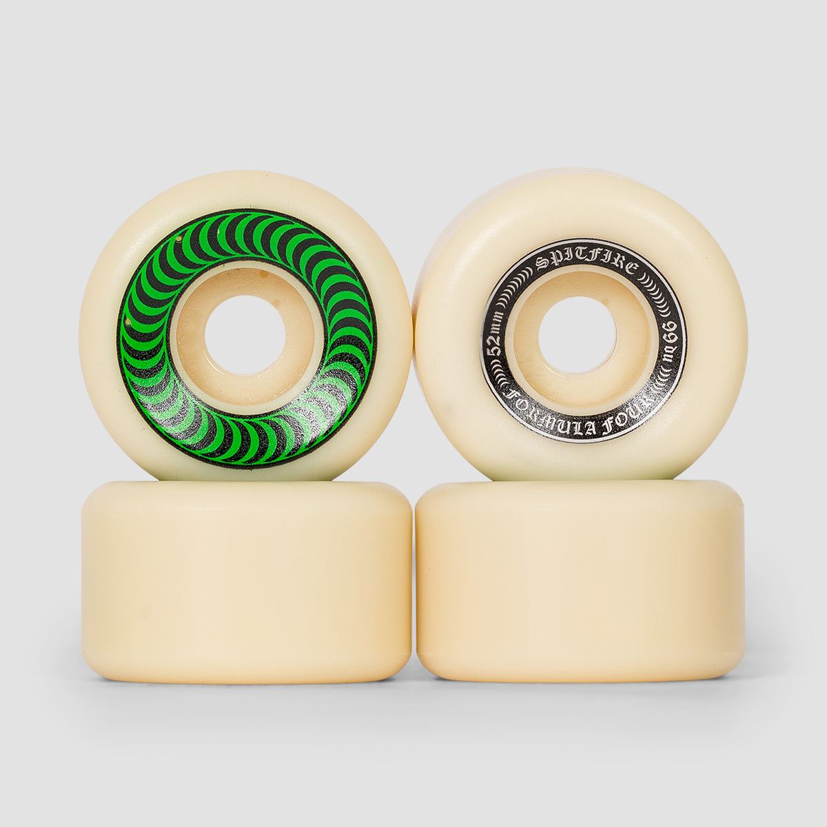 Spitfire Formula Four OG Classic 99a Skateboard Wheels Natural/Green 52mm