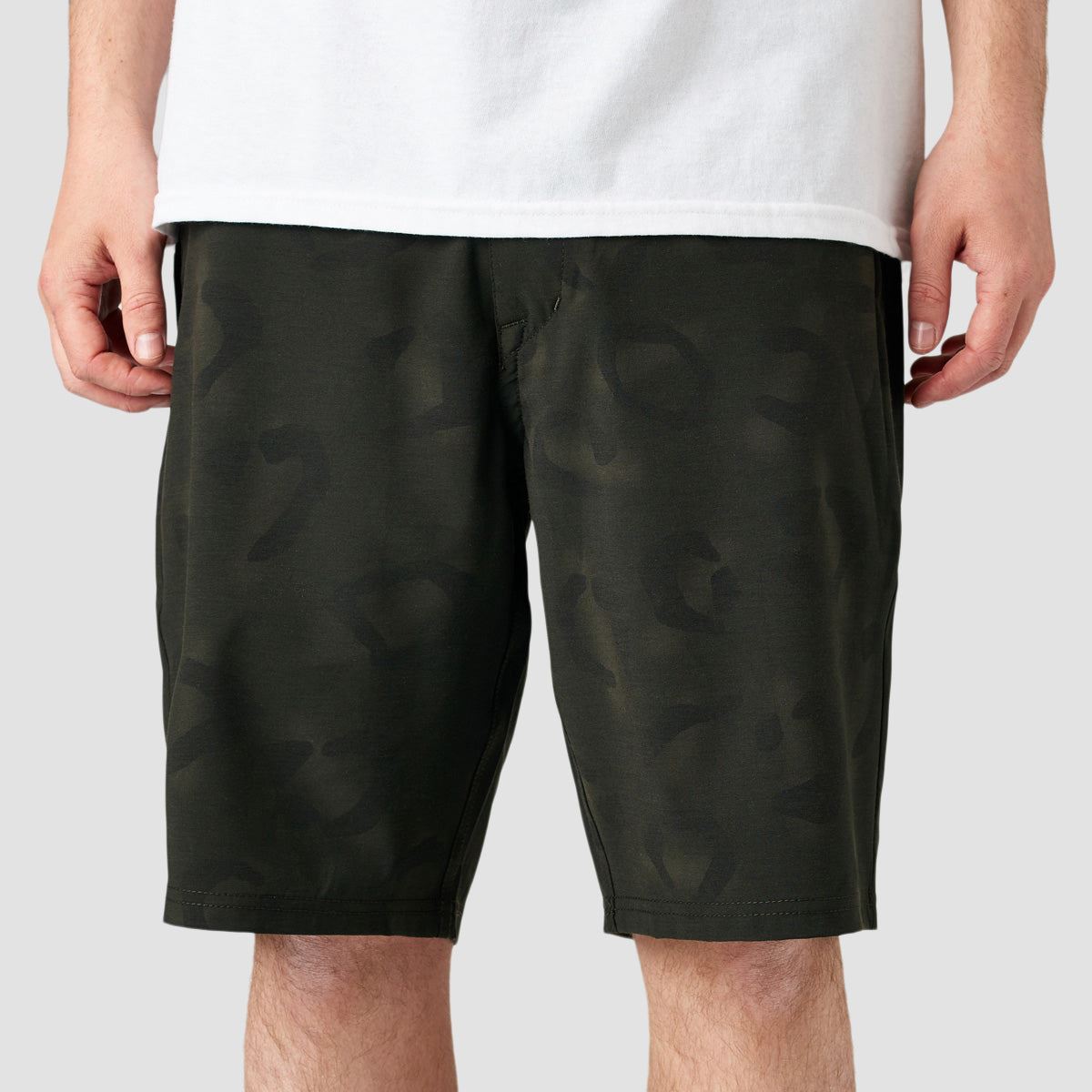 Volcom Mix Frickin Cross Shred 20" Hybrid Shorts Rinsed Black