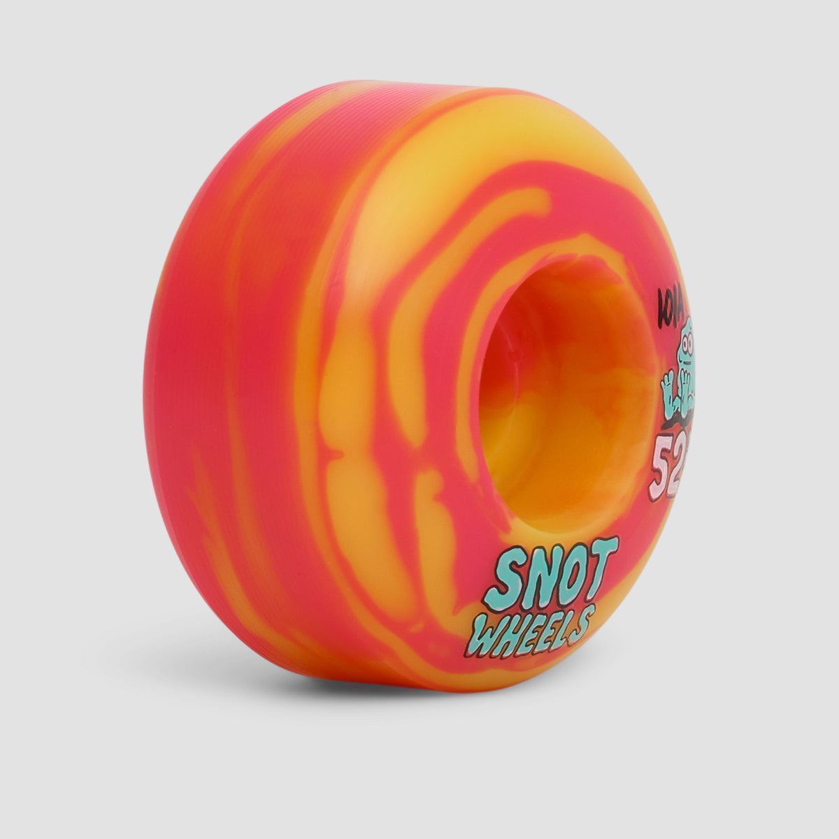 Snot Swirls 101A Skateboard Wheels Pink/Yellow 52mm