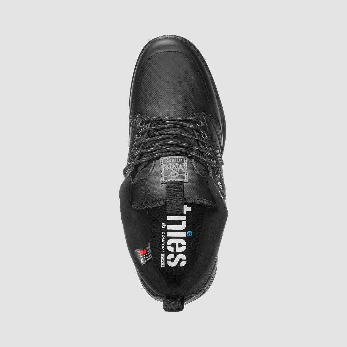 Etnies Jefferson Explorer High Top Shoes - Black/Black/Grey