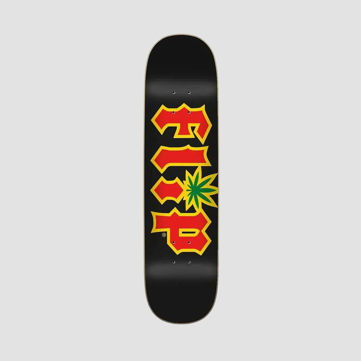 Flip Team HKD Skateboard Deck Rasta Black - 8.4"