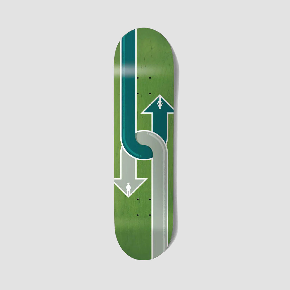 Girl Dual Directional Griffin Gass W50 Twin Tip Skateboard Deck - 8.25"