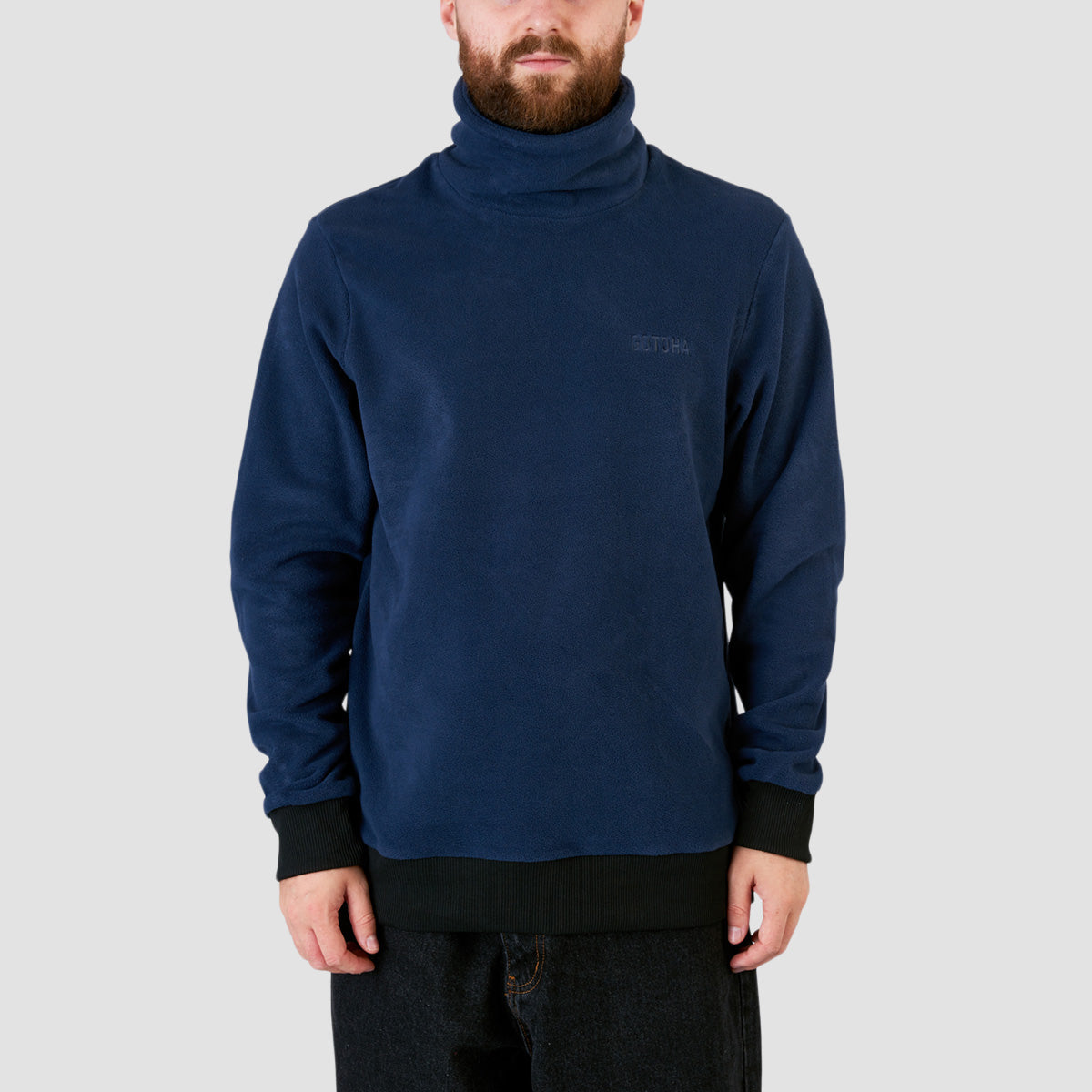 Gotcha Funnel Neck Fleece Sweatshirt Mood Indigo