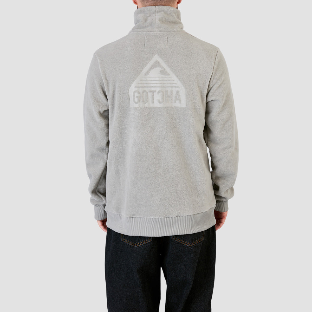 Gotcha Funnel Neck Fleece Sweatshirt Ghost Grey