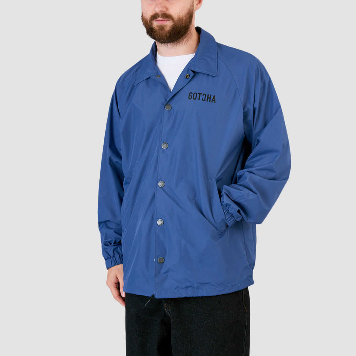 Gotcha Lightweight Coach Jacket Deep Cobalt