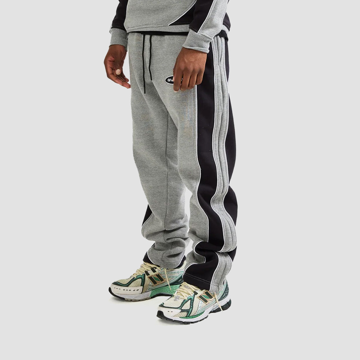 GVNMNT 2 Tone Panelled Sweatpants Grey/Black