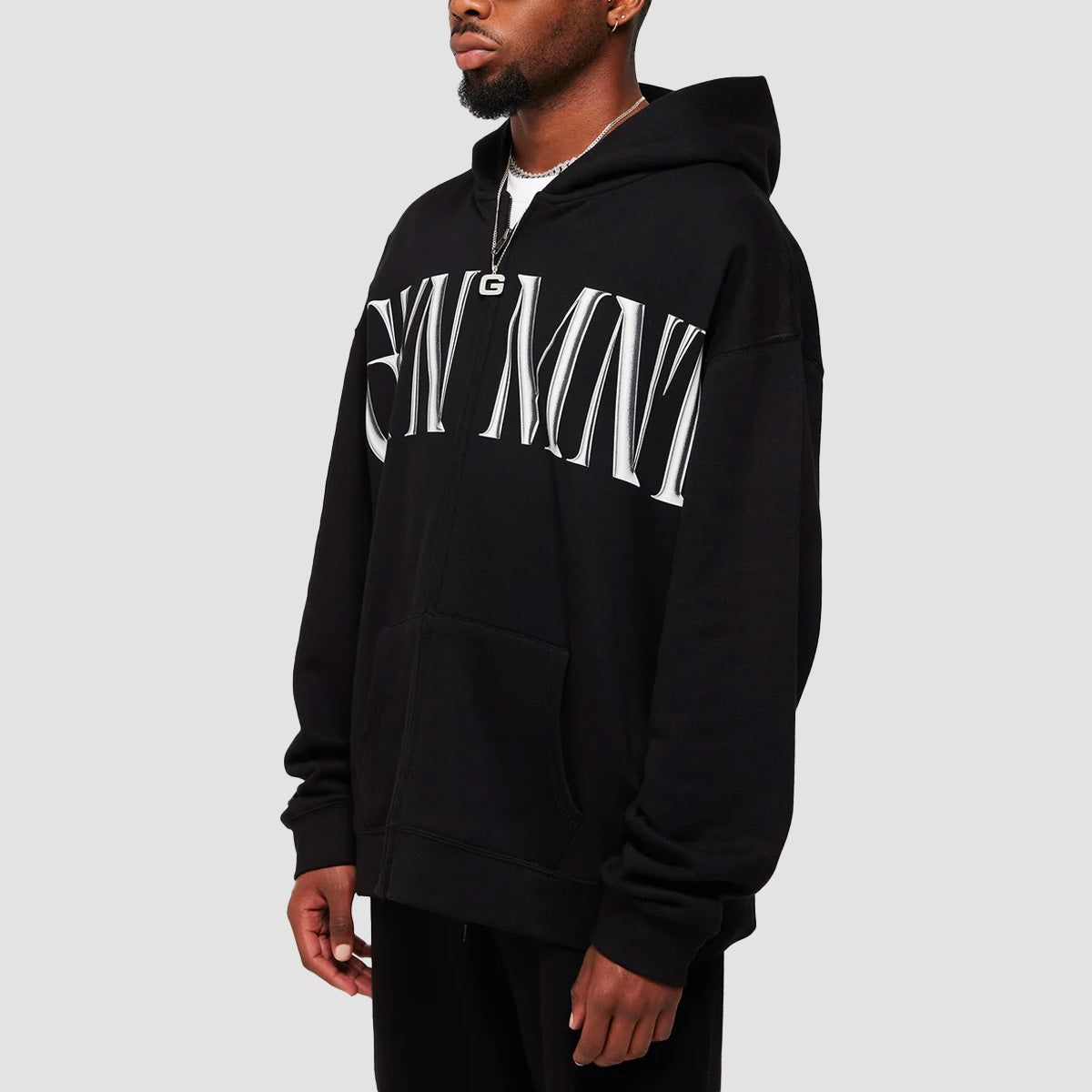 GVNMNT Imperial Zipped Hoodie Black