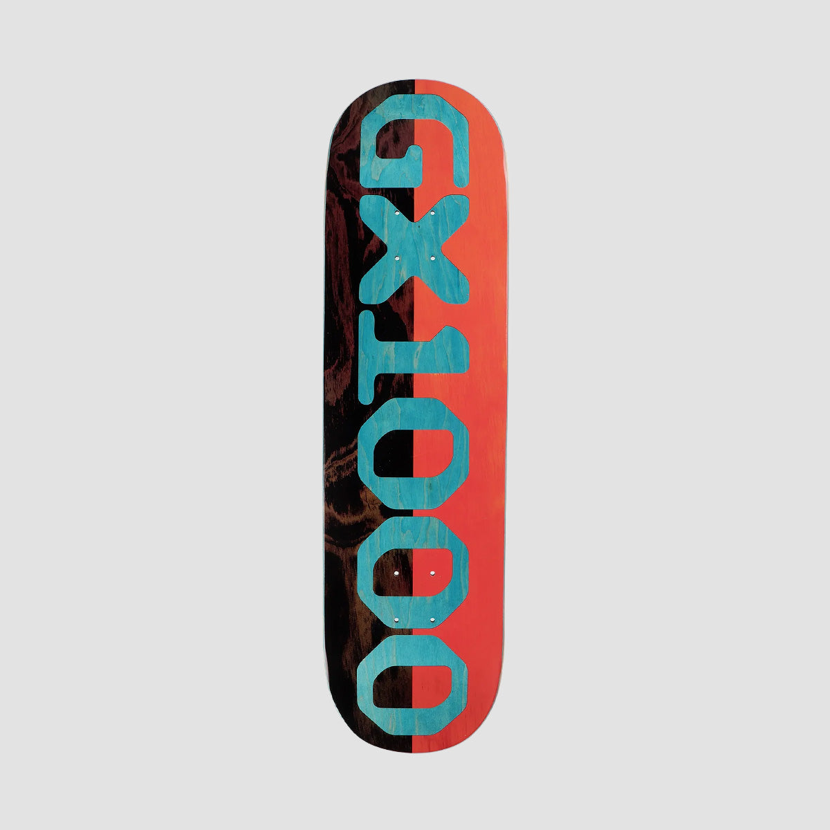 GX1000 Split Veneer Skateboard Deck Black/Orange/Various Stains - 8.5"