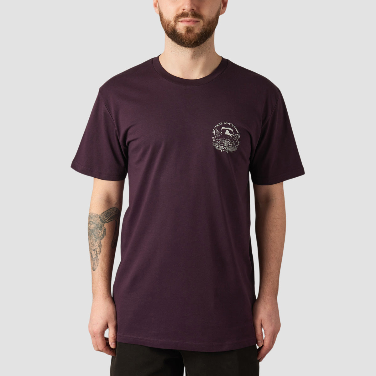 Heathen Crow Killer Mono T-Shirt Plum